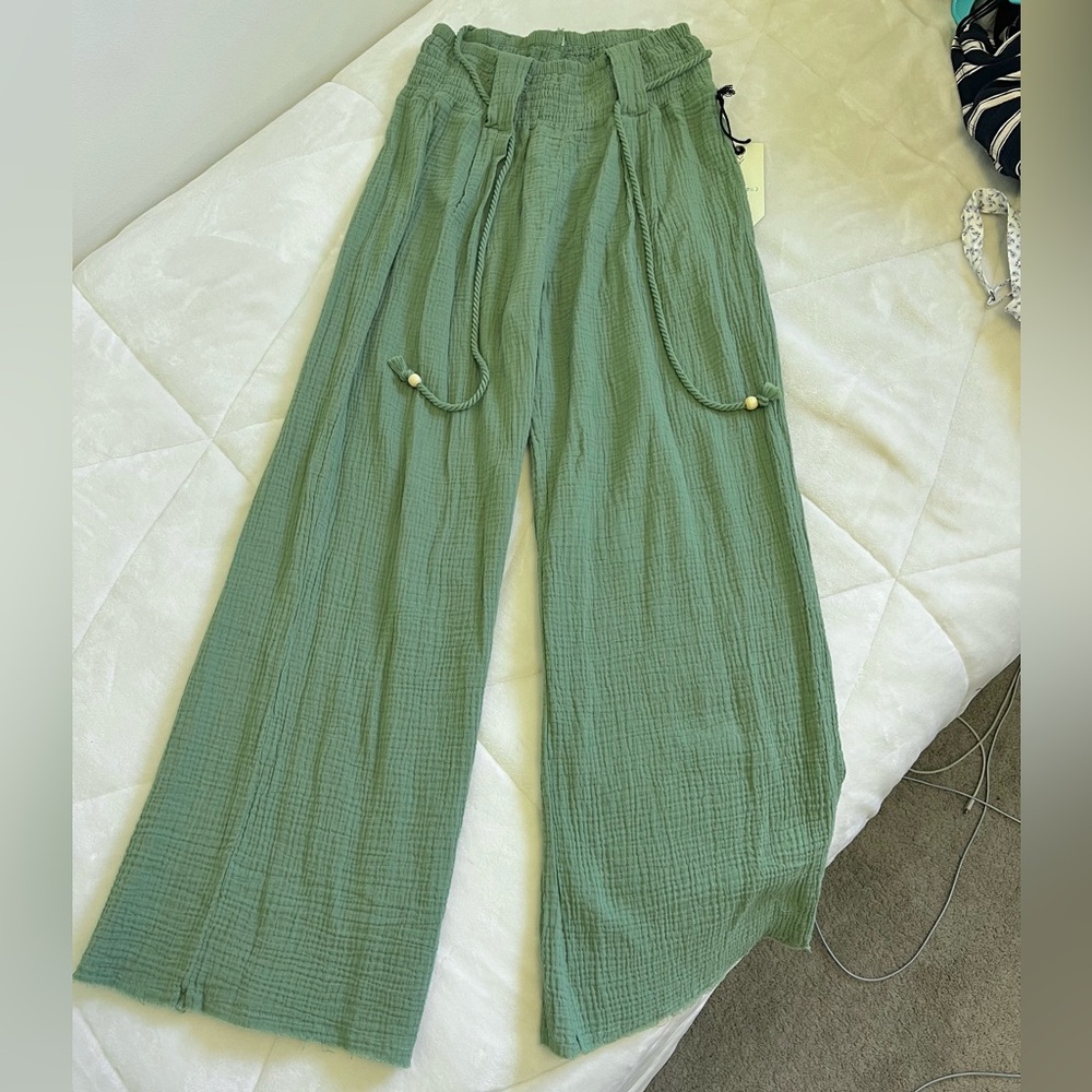 banjara green flowy pants
